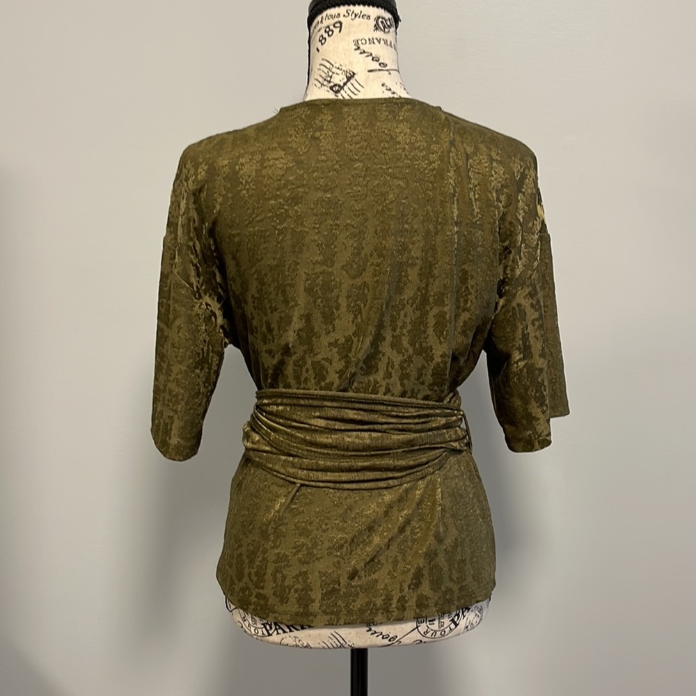 Zara printed wrap top blouse - Picture 3 of 12